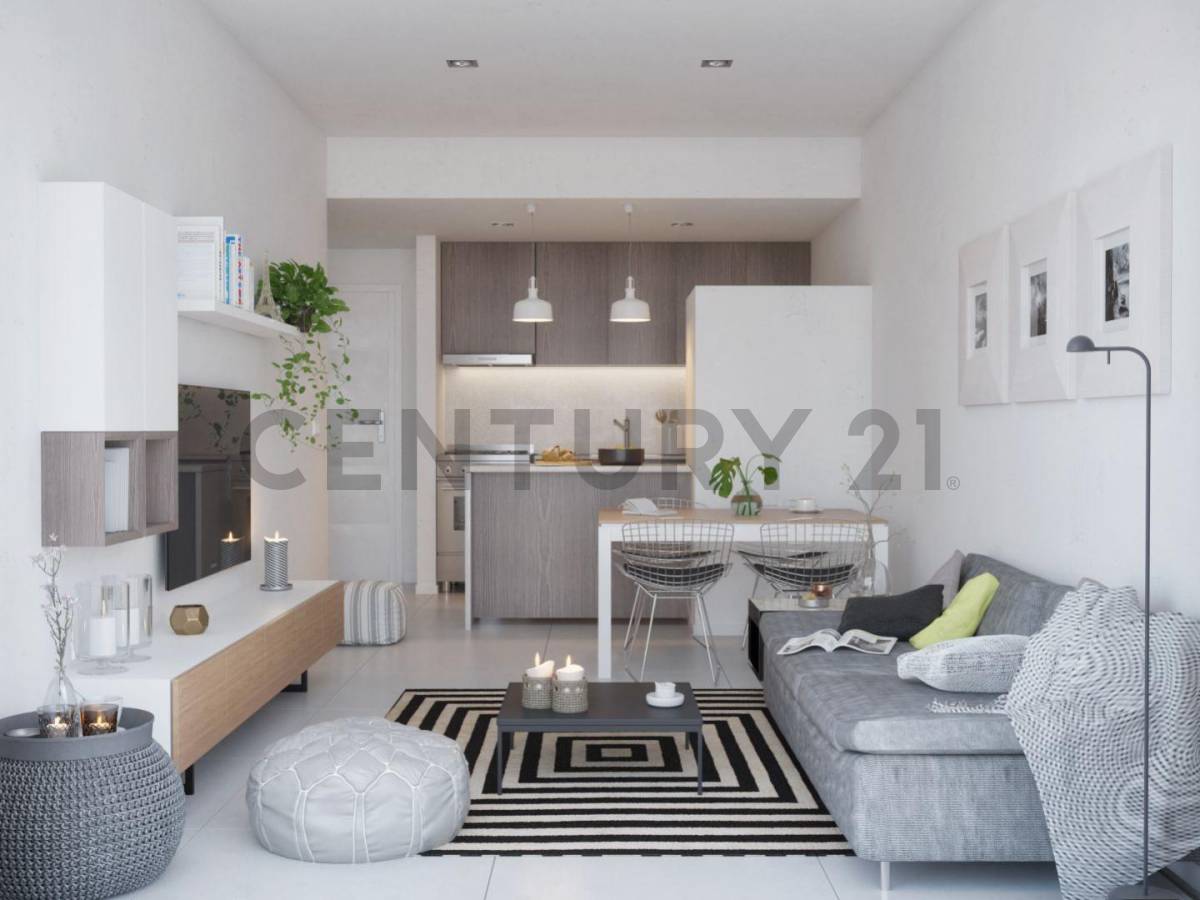 Venta departamento 1 ambiente con balcón en edificio con amenities en Nuñez en construccion