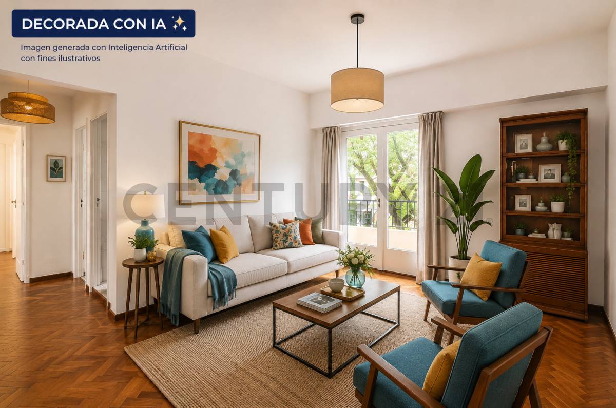 Venta, Cómodo y Luminoso 3 Ambientes en el Corazón de Coghlan primer piso por Escalera.