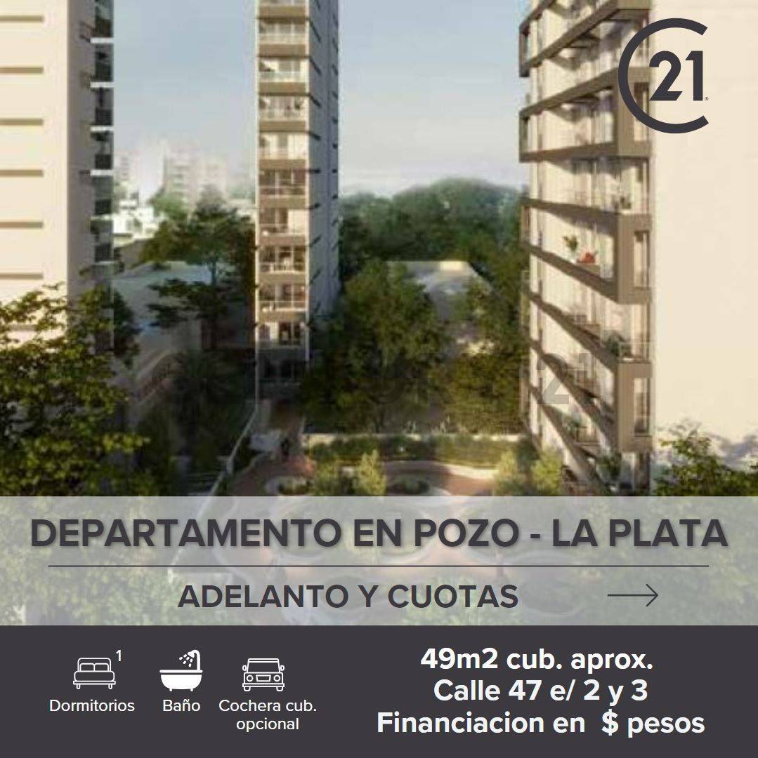 Venta Departamento en pozo 2 AMBIENTES, La Plata.