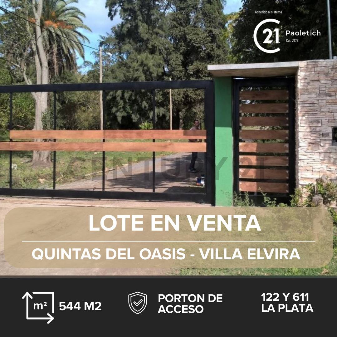 Venta de Lote en Villa Elvira, La Plata