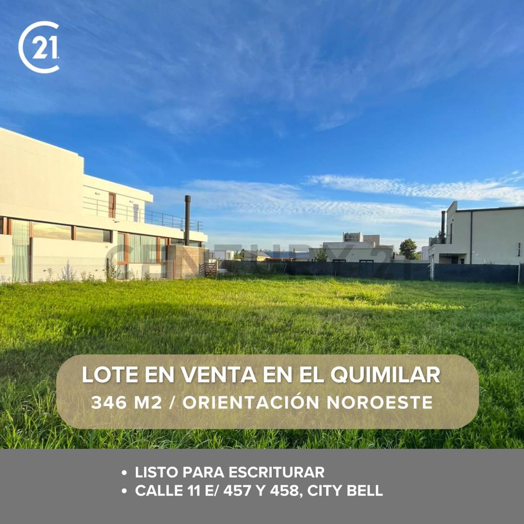 Lote en venta en Barrio El Quimilar, City Bell. APTO CREDITO