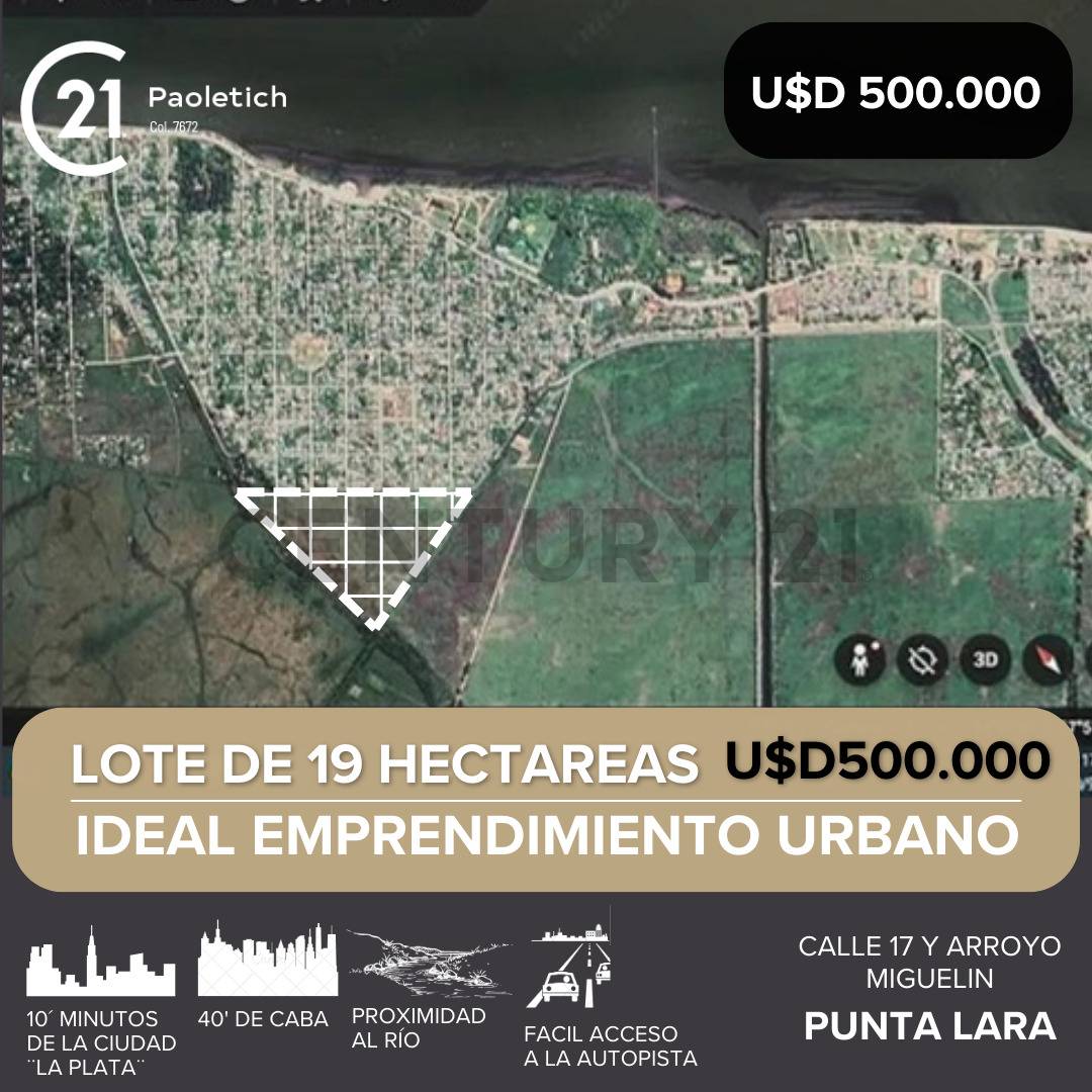 Lote de 19 hectareas en Punta Lara, Ensenada — foto 1