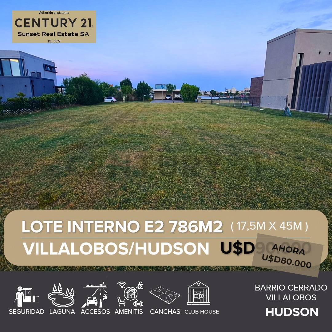 LOTE EN VILLALOBOS HUDSON BARRIO CERRADO EXCELENTE ORIENTACION
