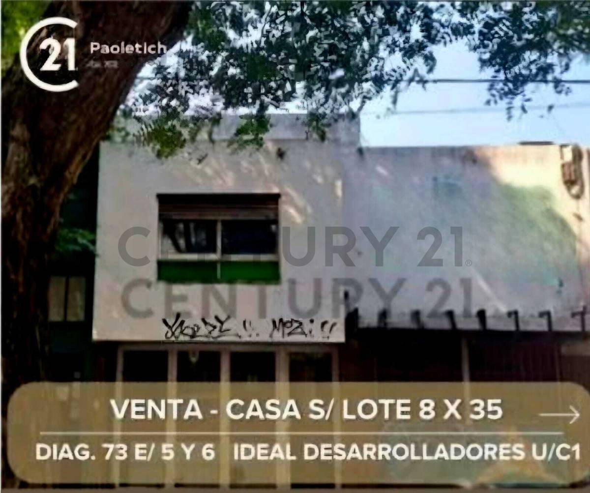 Venta casa con terreno en La Plata UC/1 Ideal desarrolladores