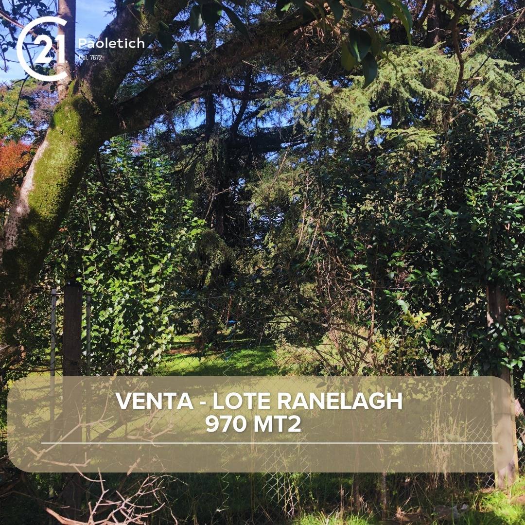 VENTA LOTE RANELAGH