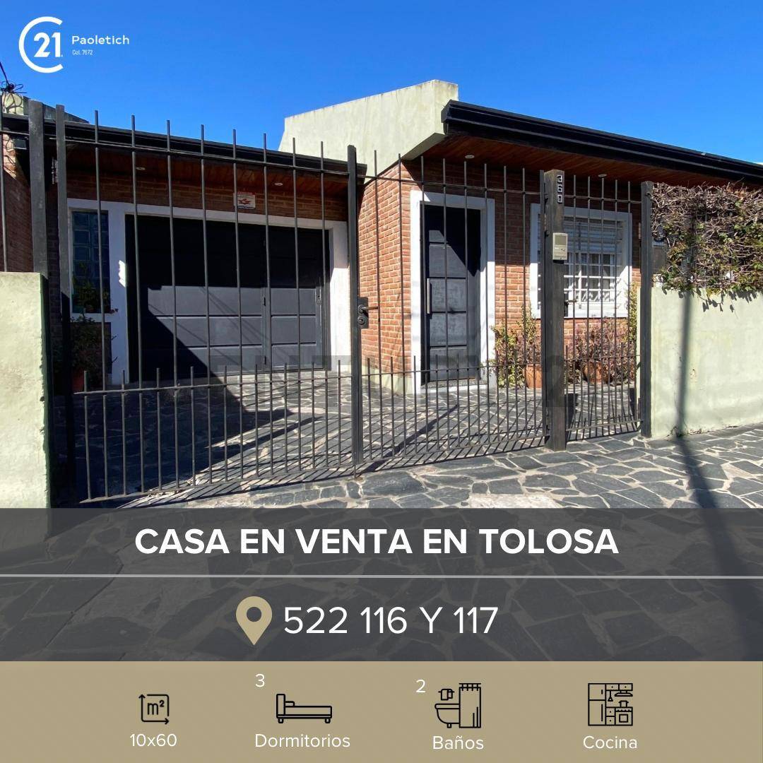 venta de casa en Tolosa La Plata