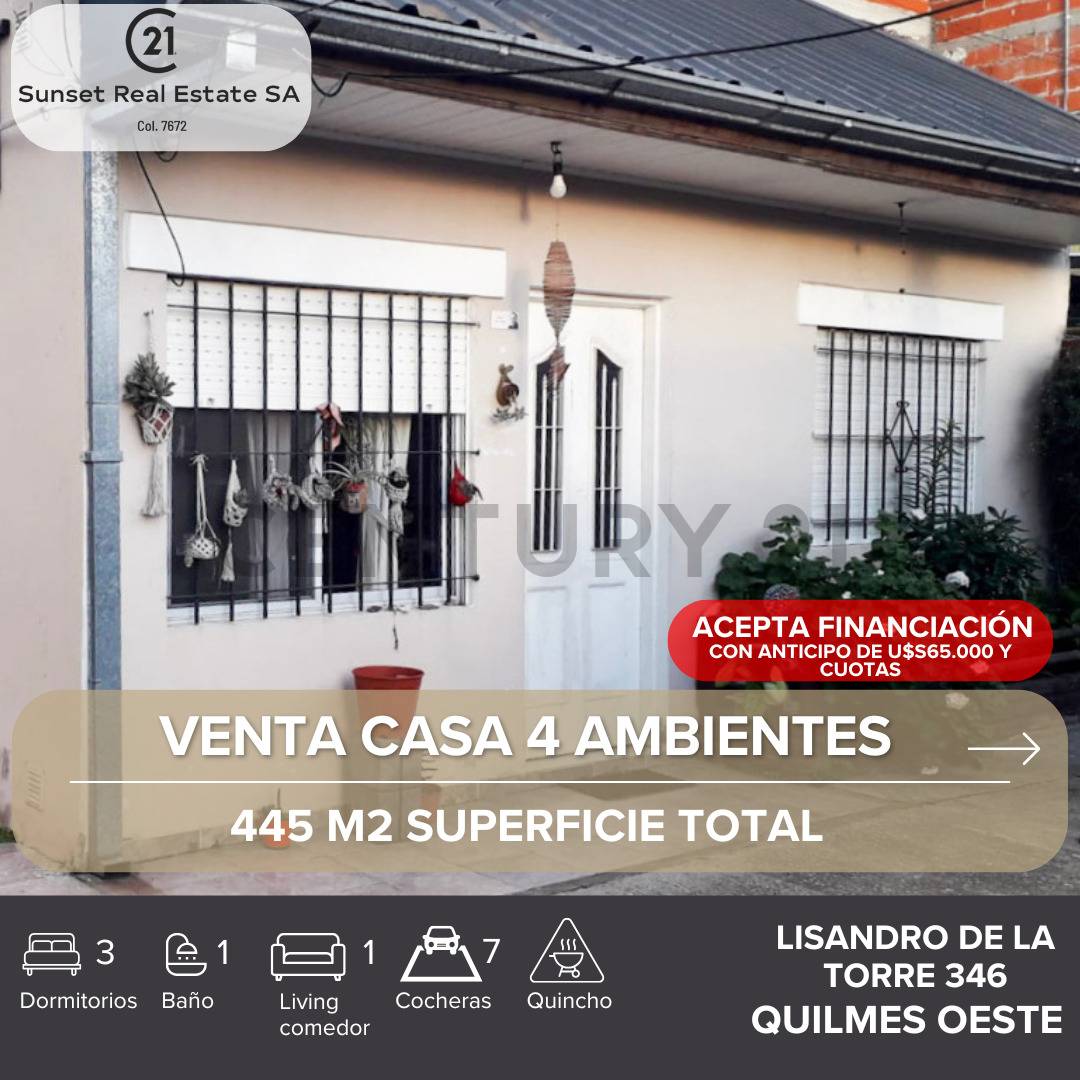 Venta Casa 4 Ambientes Quilmes Oeste