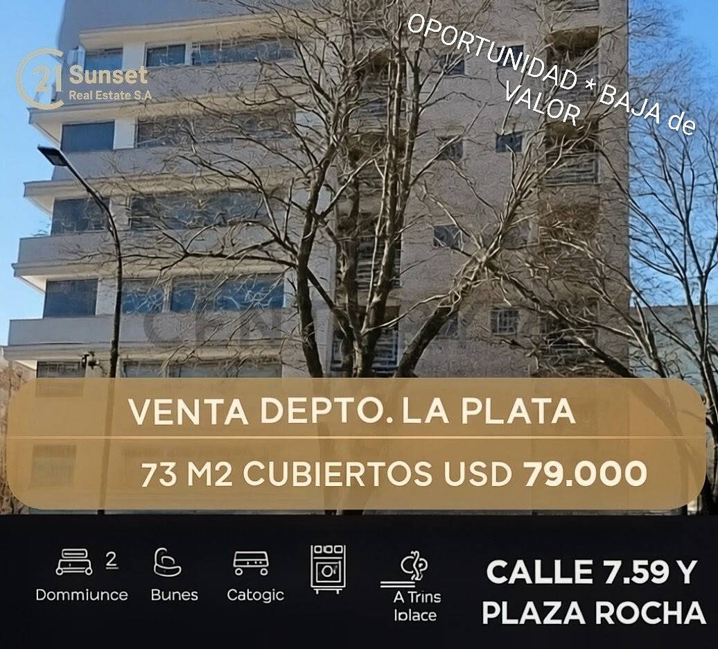 Venta departamento 2 dormitorios en La Plata