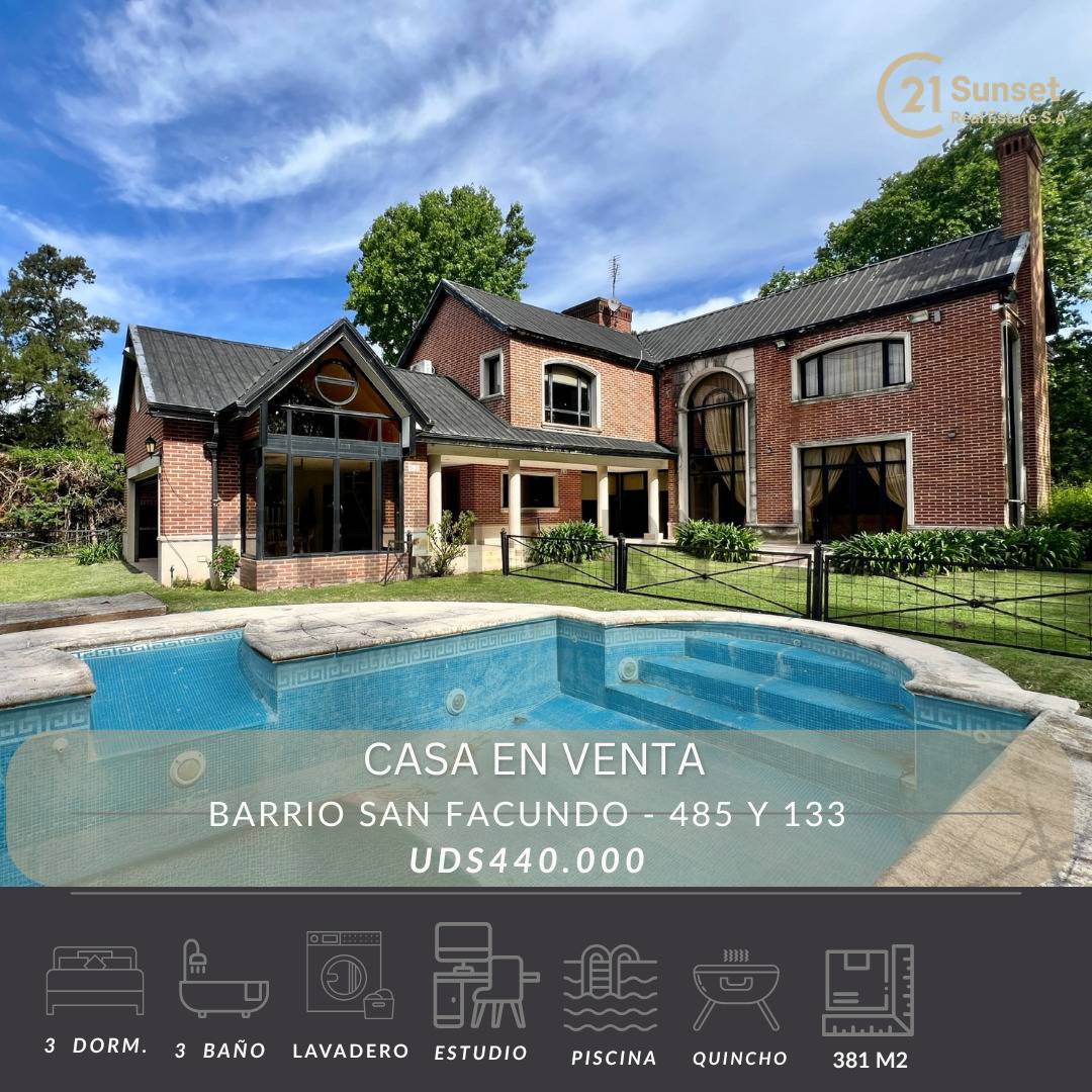 Venta Casa 3 Dormitorios, Barrio San Facundo, Gorina