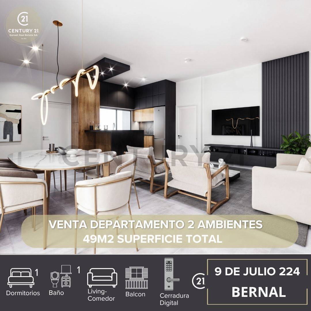 VENTA DEPARTAMENTO 2 AMBIENTES BERNAL CENTRO