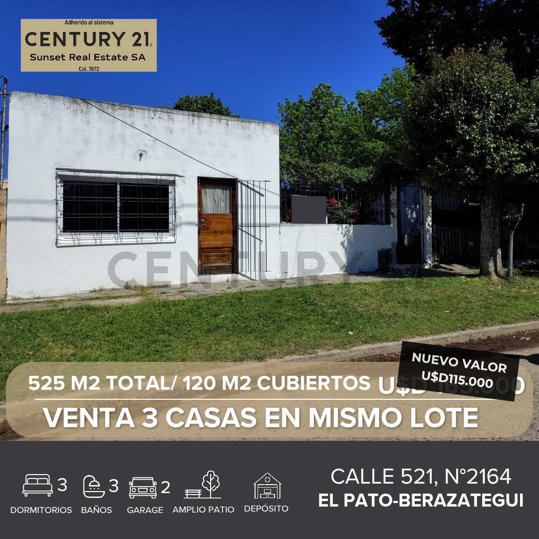 VENTA CASA EN EL PATO 5 AMBIENTES