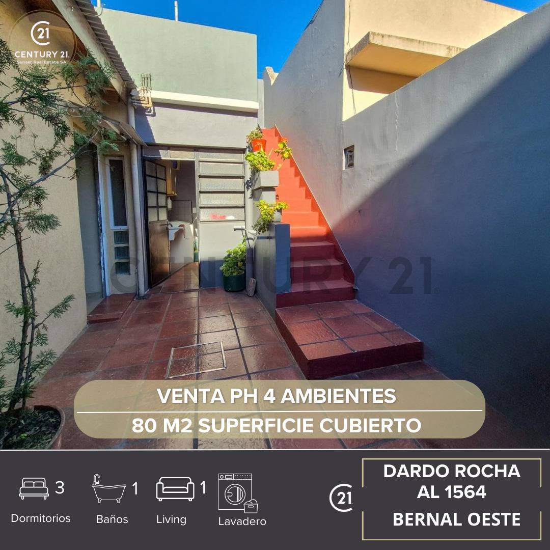 VENTA PH 4 AMBIENTES CON PATIO Y TERRAZA - BERNAL OESTE