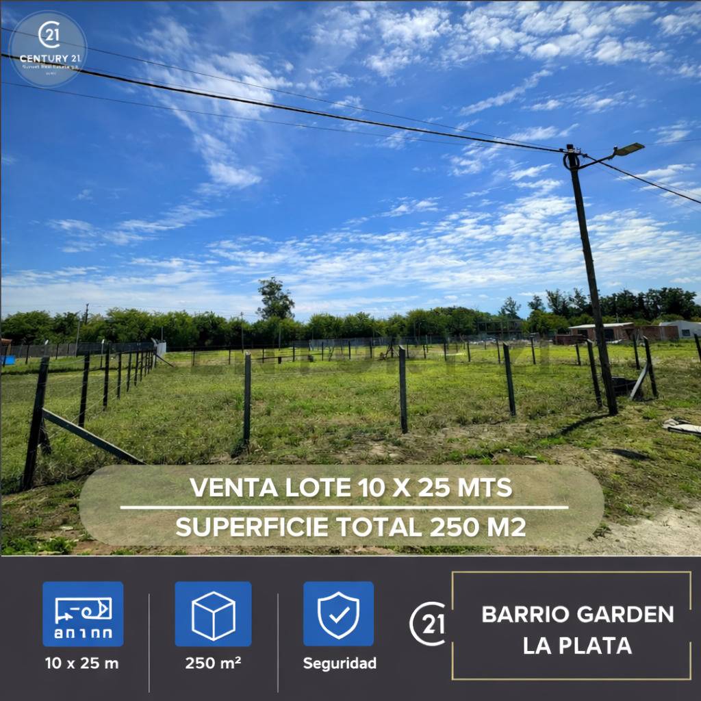 LOTE DE 250 M2 BARRIO GARDEN - LA PLATA