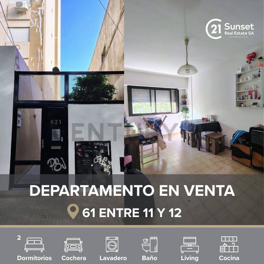 Venta Departamento 2 dormitorios en La Plata