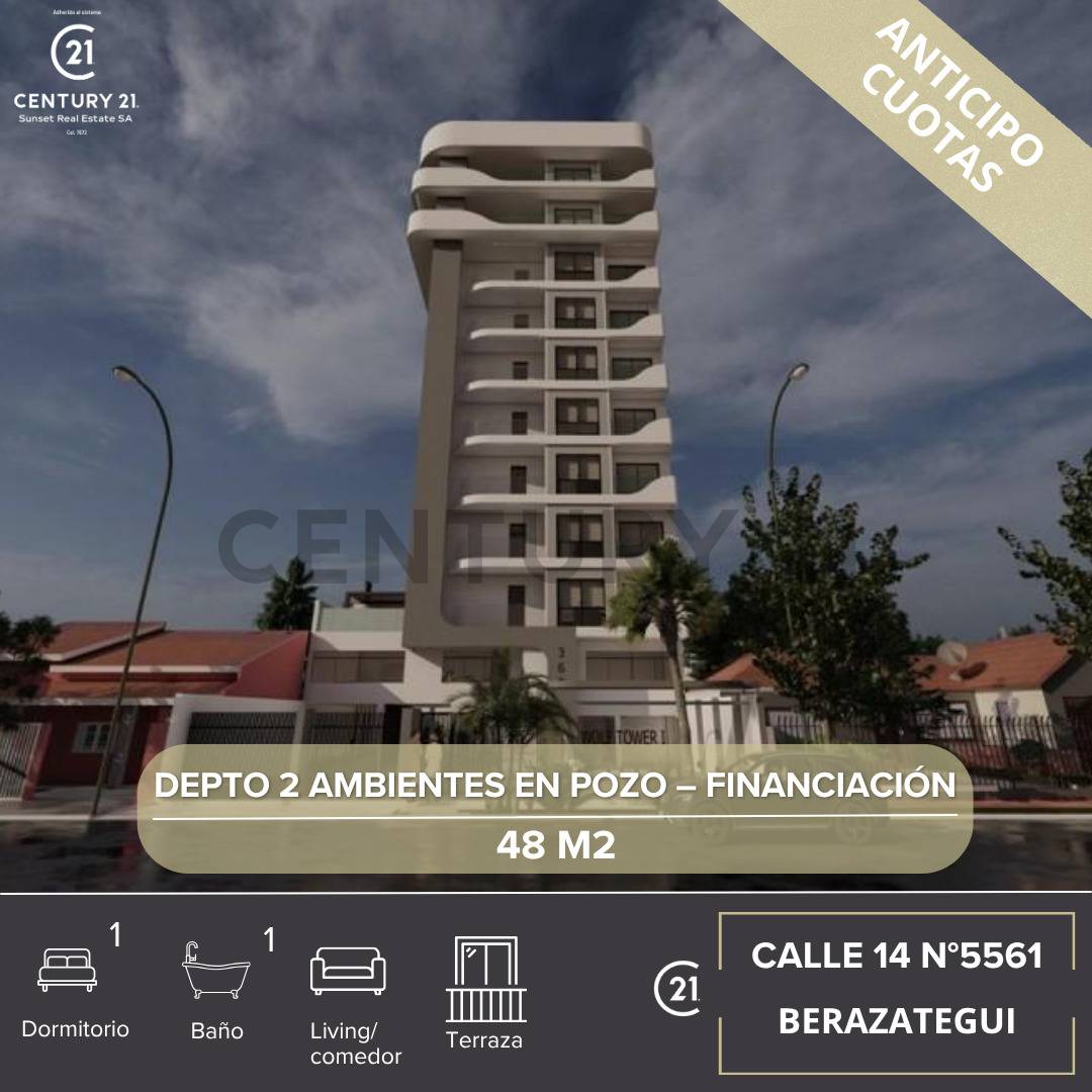 DEPARTAMENTO 2 AMBIENTES EN POZO – FINANCIACIÓN | BERAZATEGUI
