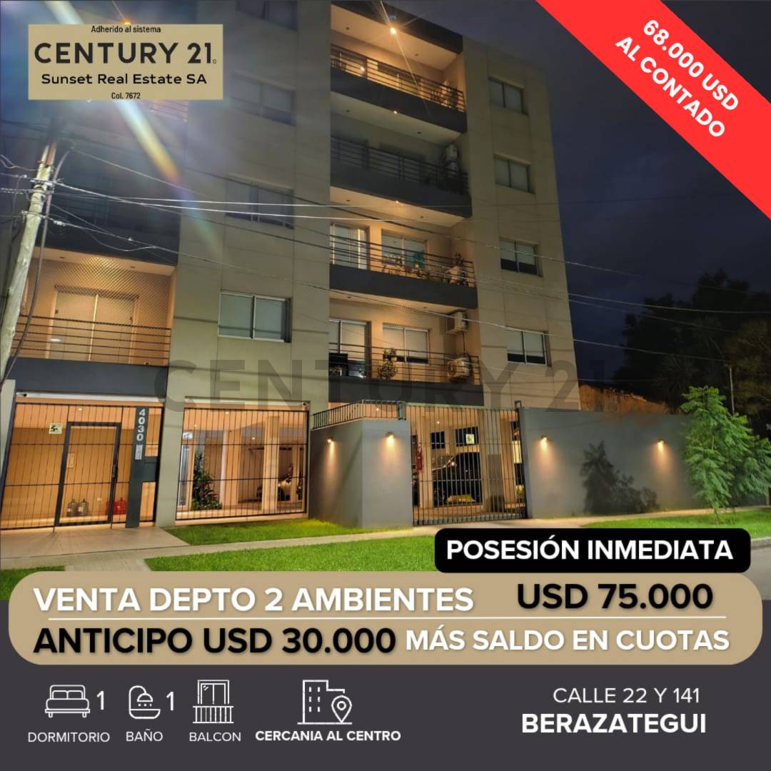 DEPARTAMENTO 2 AMBIENTES EN BERAZATEGUI CON ANTICIPO Y CUOTAS ,LISTO PARA ESCRITURAR.