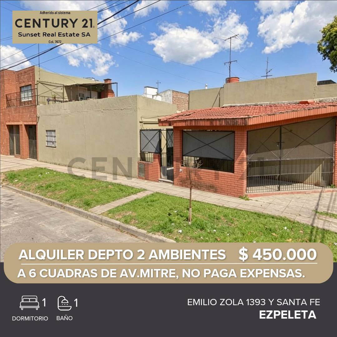 ALQUILER 2 AMBIENTES + COCHERA EN EZPELETA — foto 1