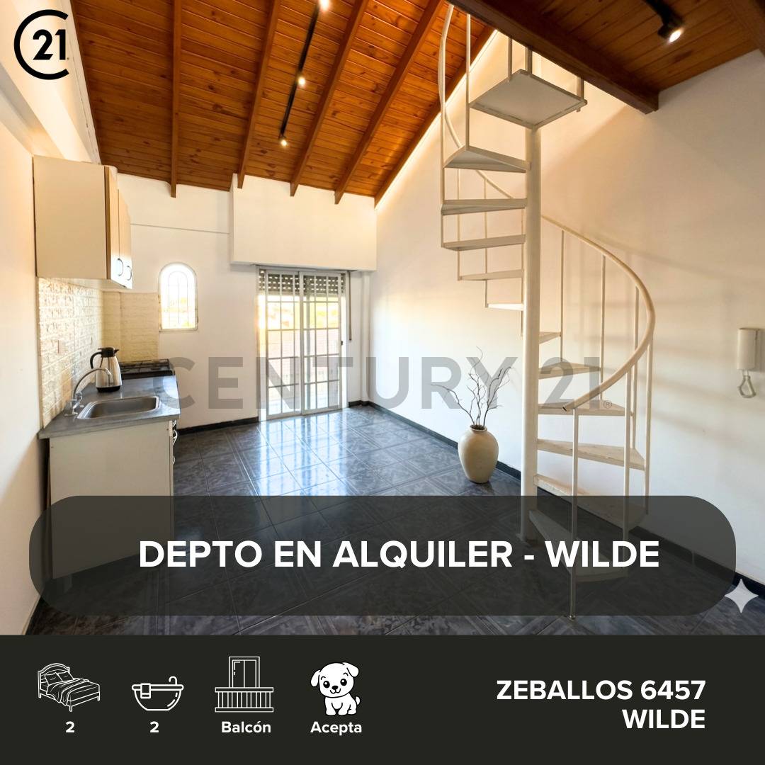 Departamento en alquiler 2 dormitorios en Wilde