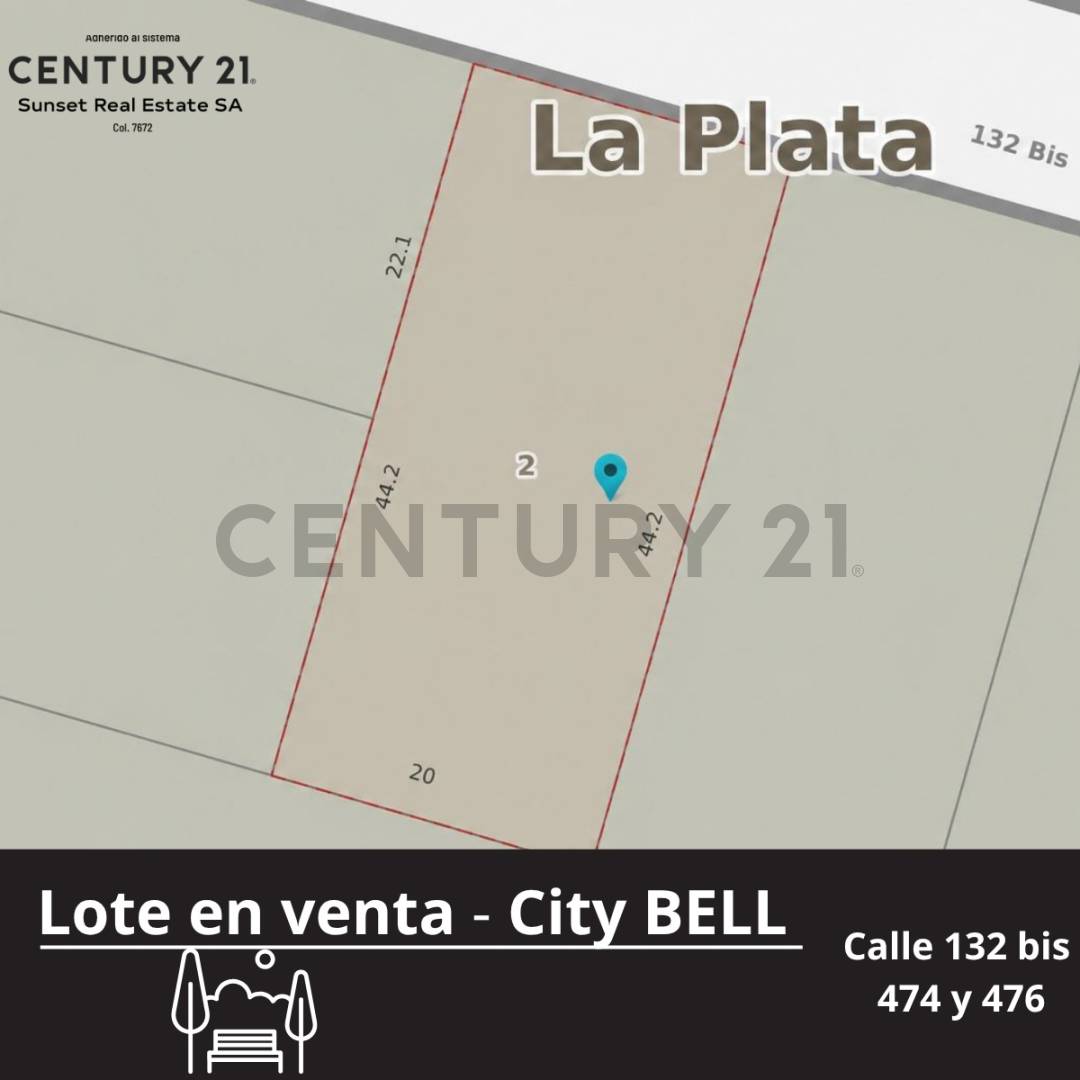 Lote en Venta - City Bell 132 Bis