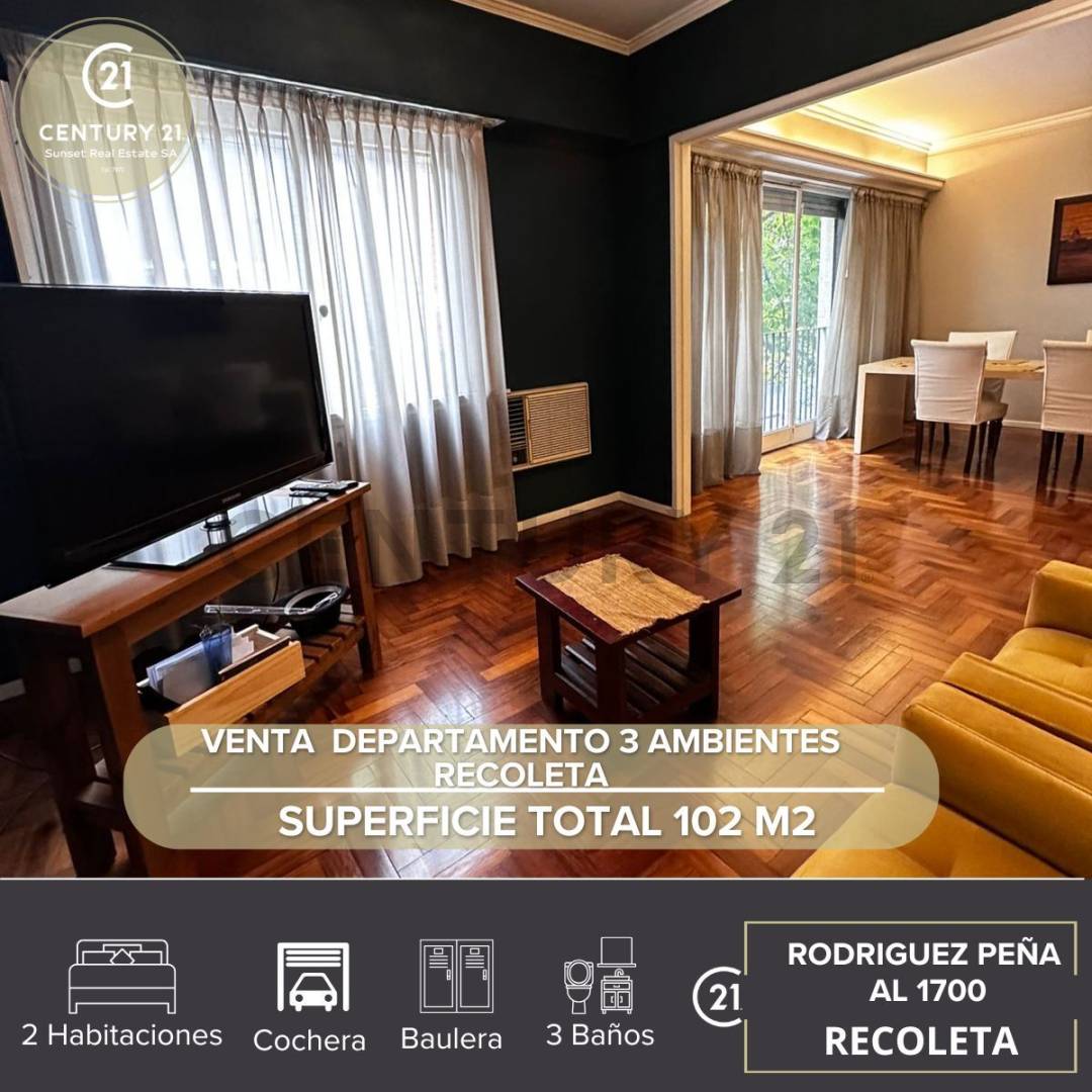 VENTA DEPARTAMENTO 3 AMBIENTES RECOLETA