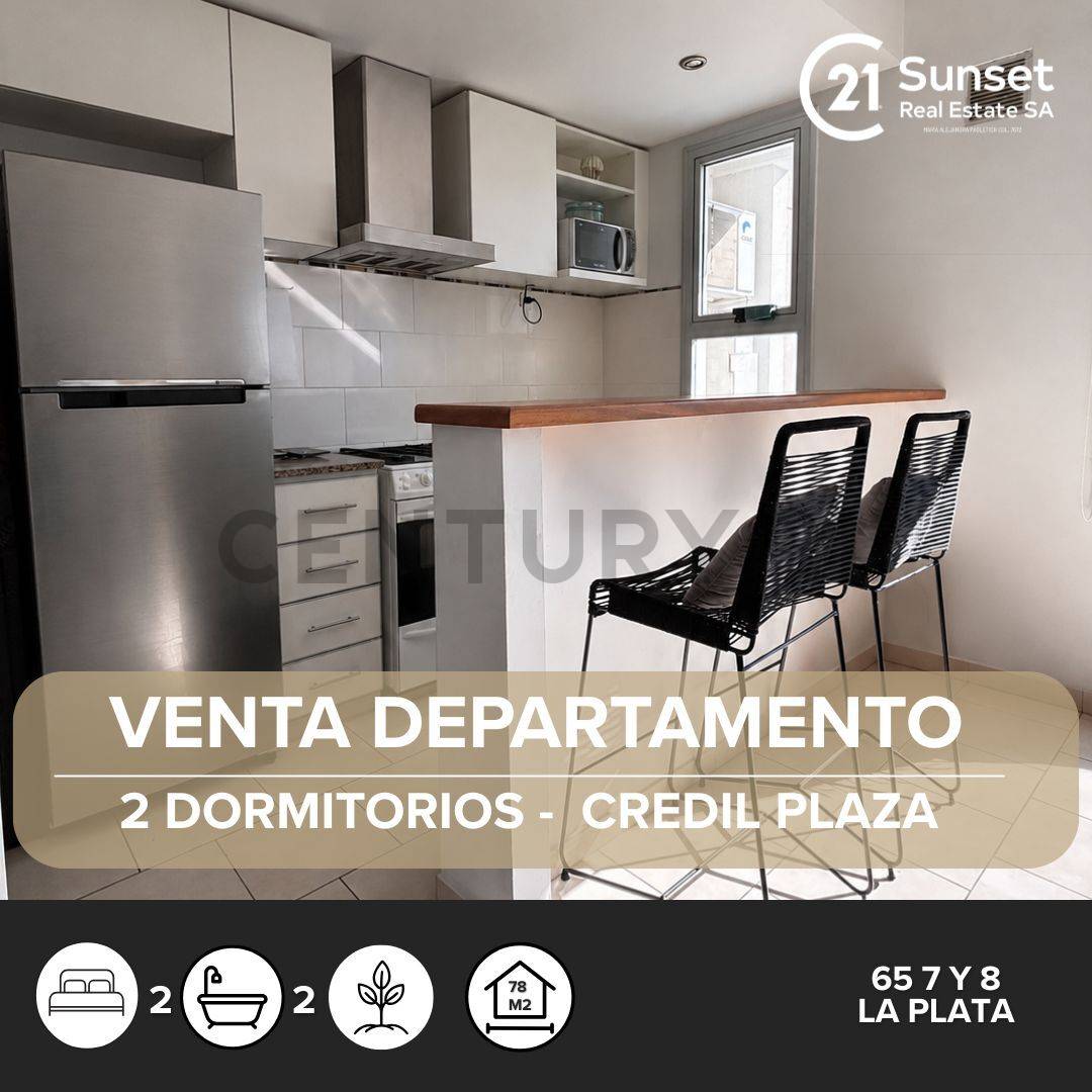 Venta departamento dos dormitorios La Plata