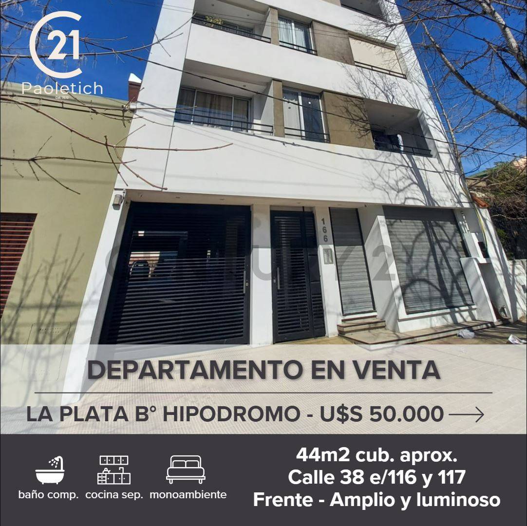 Venta de Departamento MONOAMBIENTE en La Plata Casco