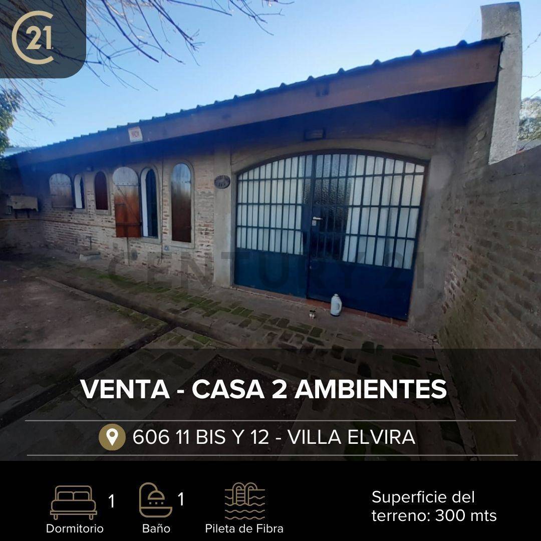 Venta de Casa Villa Elvira, La Plata 2 ambientes