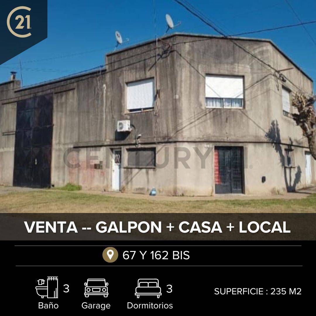 Venta de Galpon en Los Hornos La Plata con casa