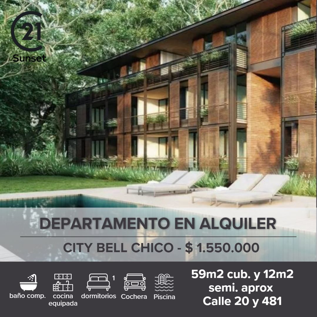 DEPARTAMENTO EN ALQUILER CITY BELL CHICO